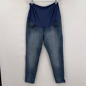 Kimi + Kai Maternity Denim Blue Crop Jeans Size 31